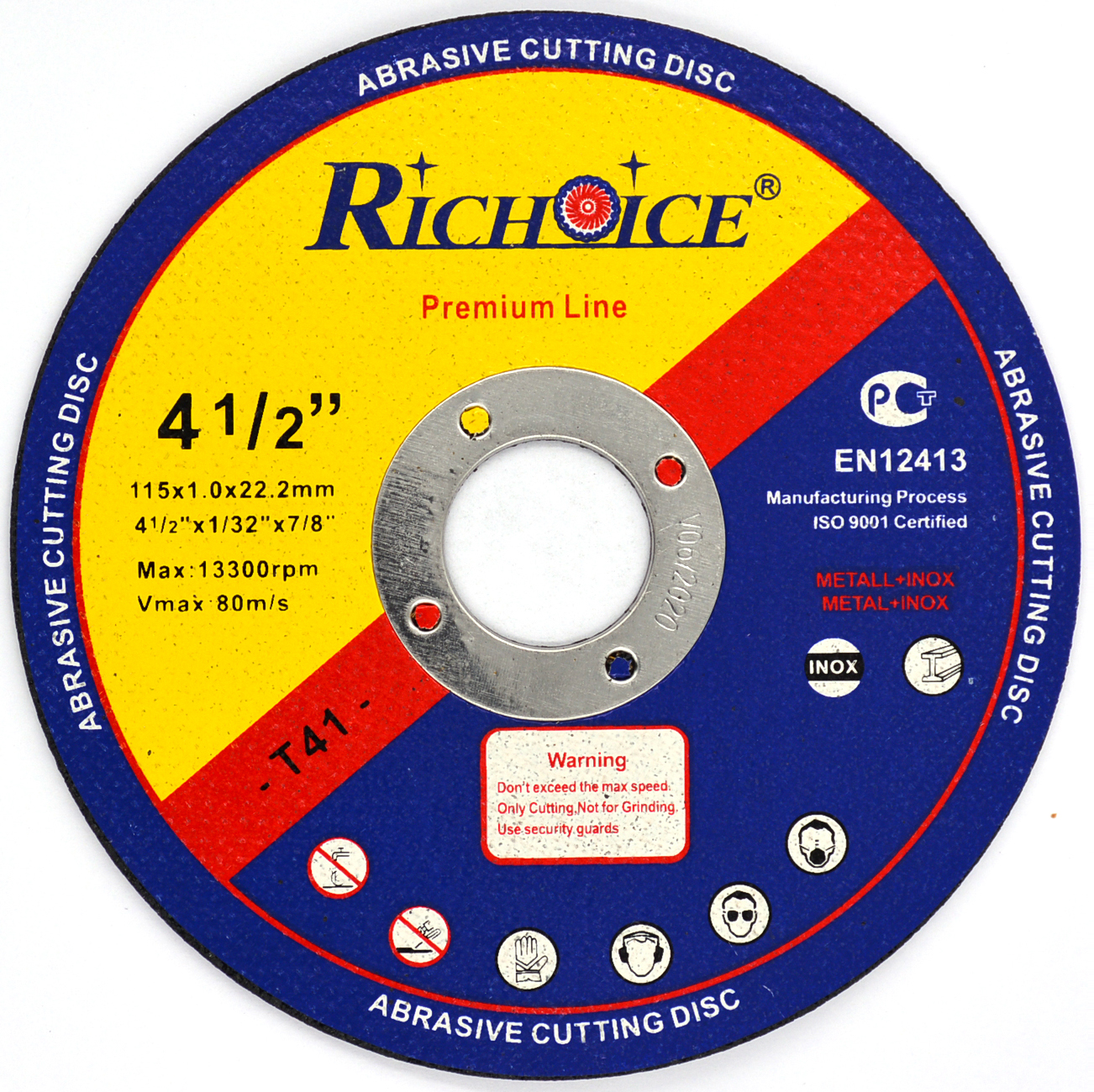  Richoice Abrasive Cutting Disc for Metal & Stainless Steel 2 in 1